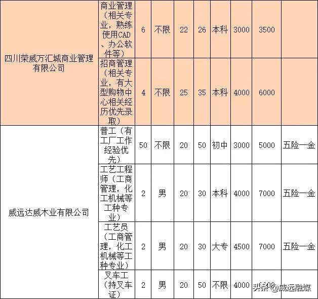 威远工作最新招聘动态全面解析